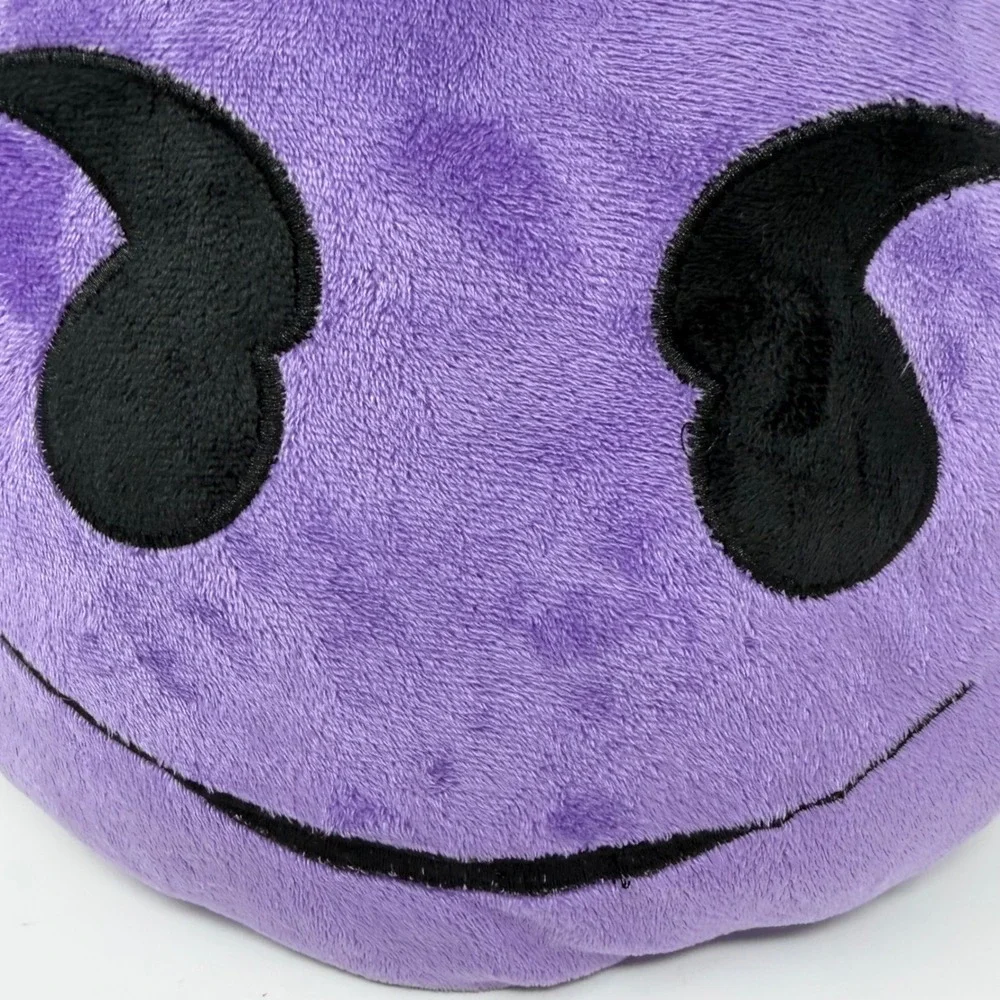 Purple Devil Emoji Plush Pillow Horns Smiling Face Halloween Stuffed Toy Cushion